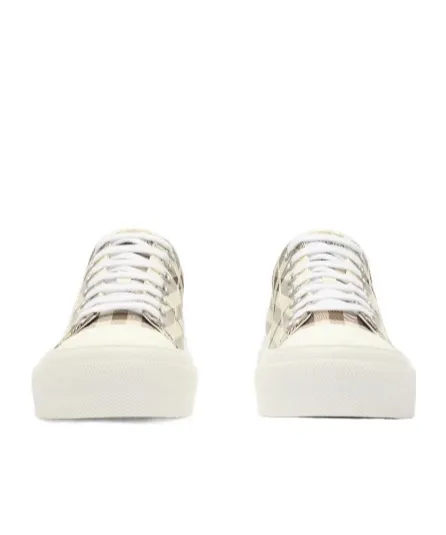 Burberry Checked Lace-Up Sneakers