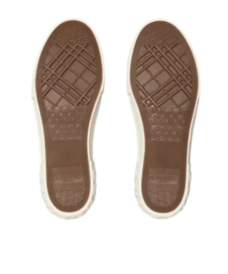 Burberry Checked Lace-Up Sneakers