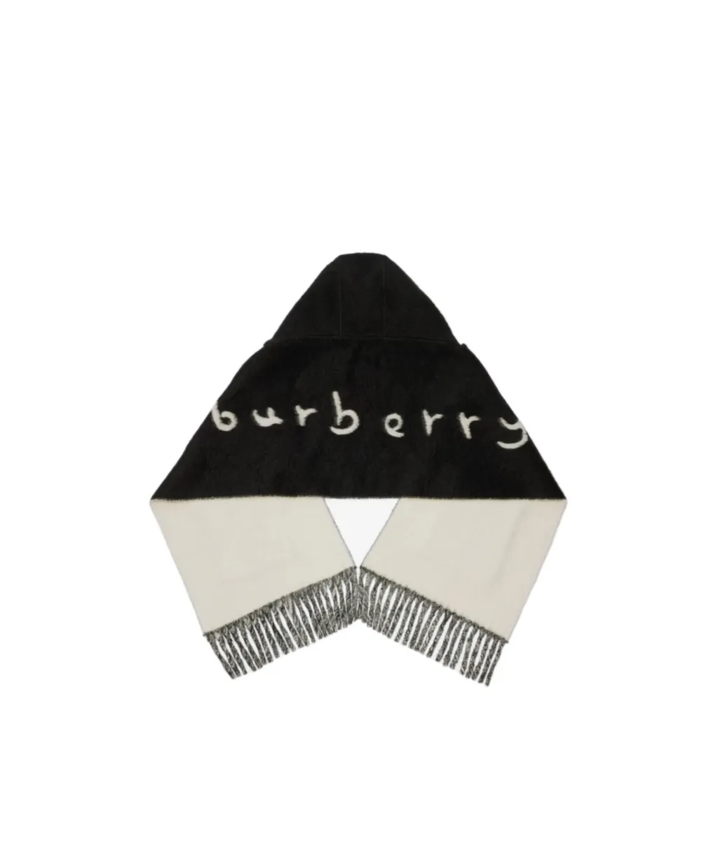 Burberry Hood Detailed Fringed Scarf