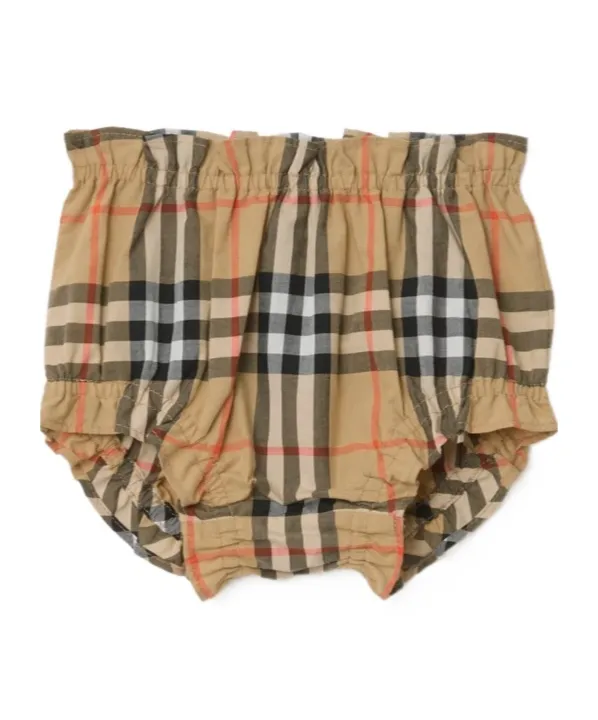 Burberry Kids Checked Peter Pan-Collar Pleated Dress Set