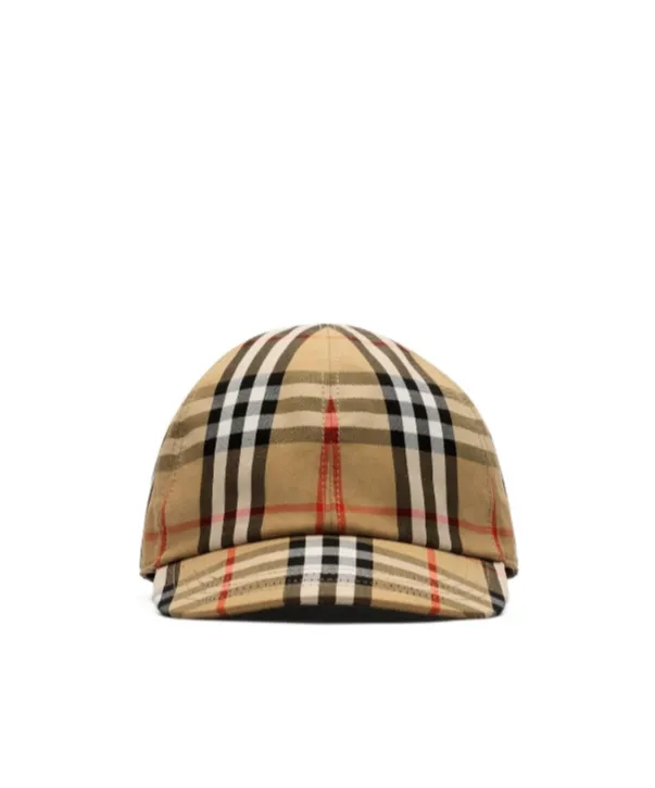 Check Cotton Baseball Cap