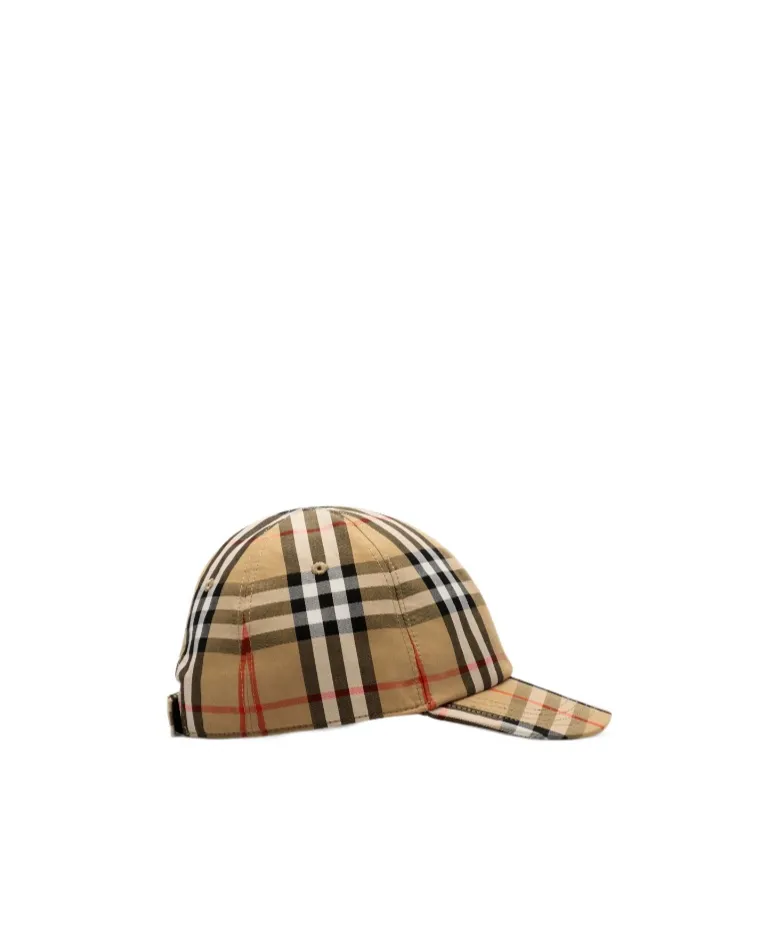 Check Cotton Baseball Cap