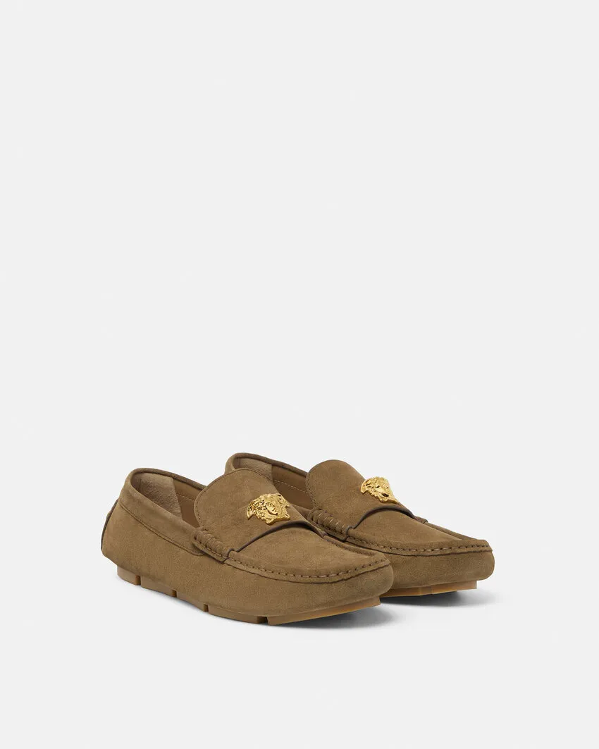 Versace Medusa Plaque Slip-On Loafers