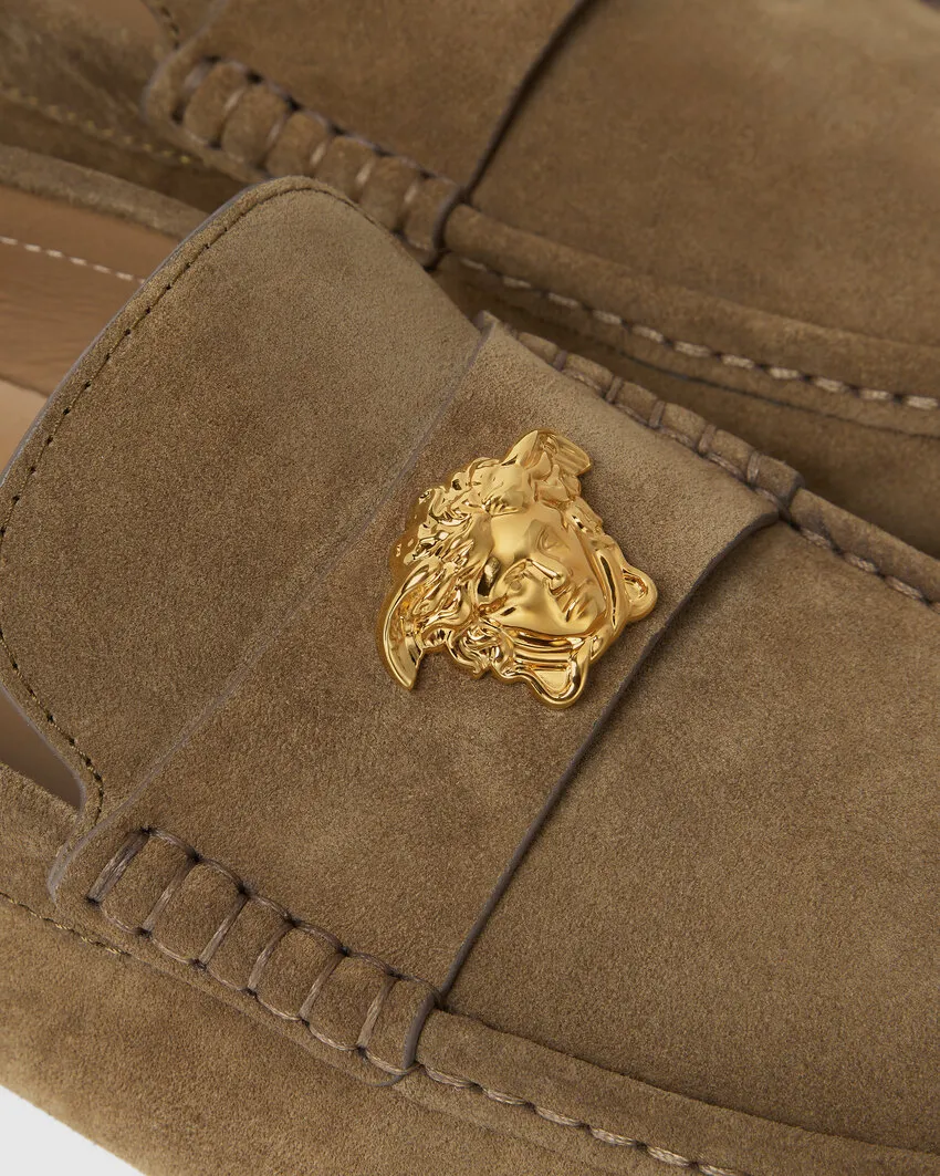 Versace Medusa Plaque Slip-On Loafers