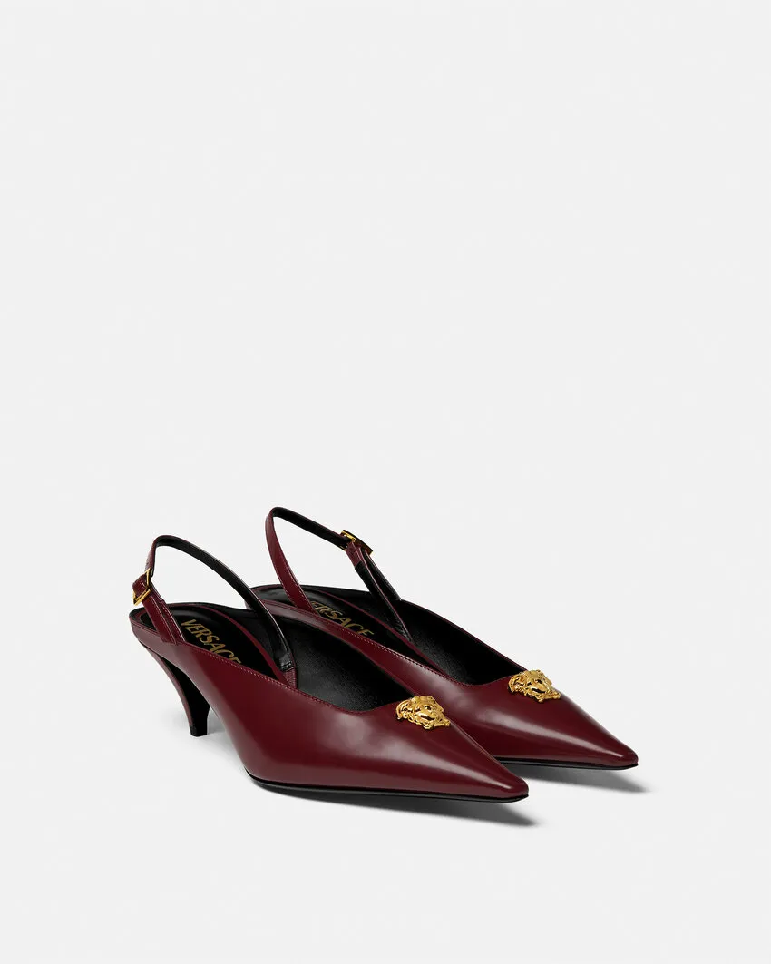 Versace Pointed-Toe Slingback Pumps