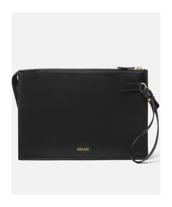 Versace Medusa-Head Zipped Clutch Bag