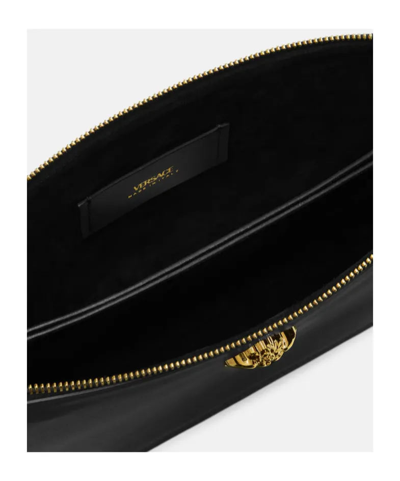 Versace Medusa-Head Zipped Clutch Bag