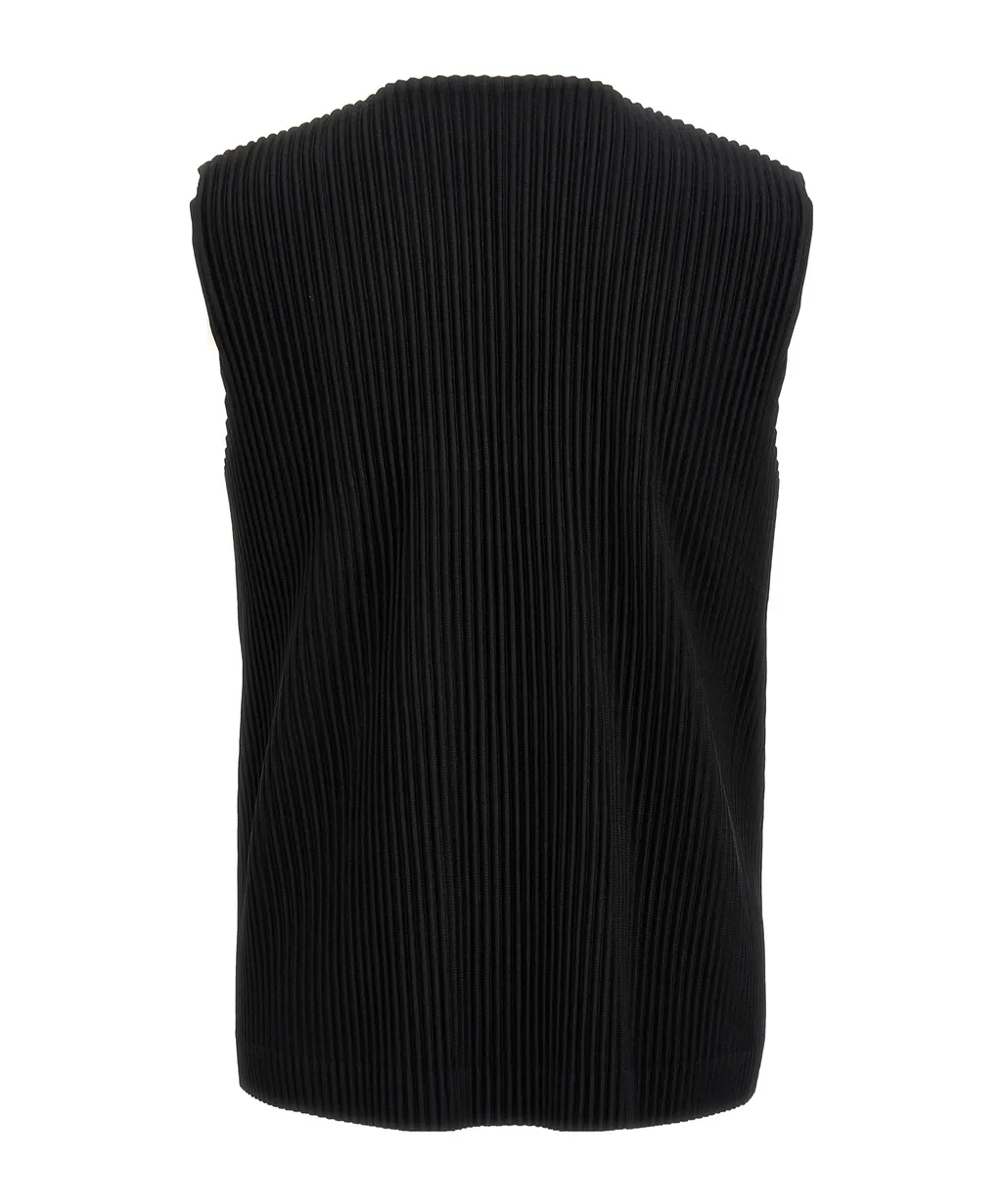 Homme Plissé Issey Miyake V-Neck Pleated Vest