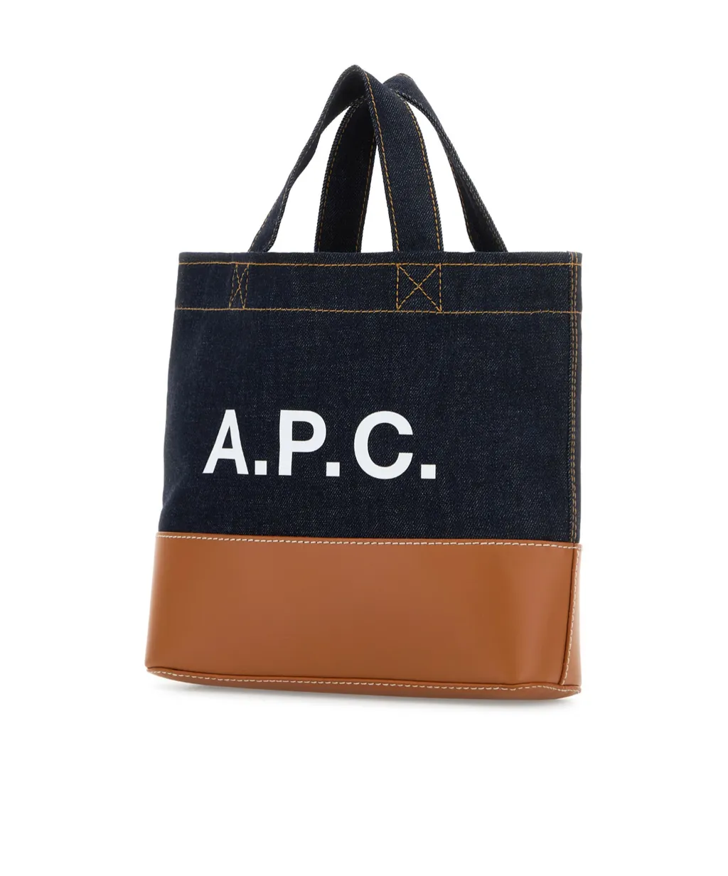 A.P.C. Denim Mini Axel Tote Bag