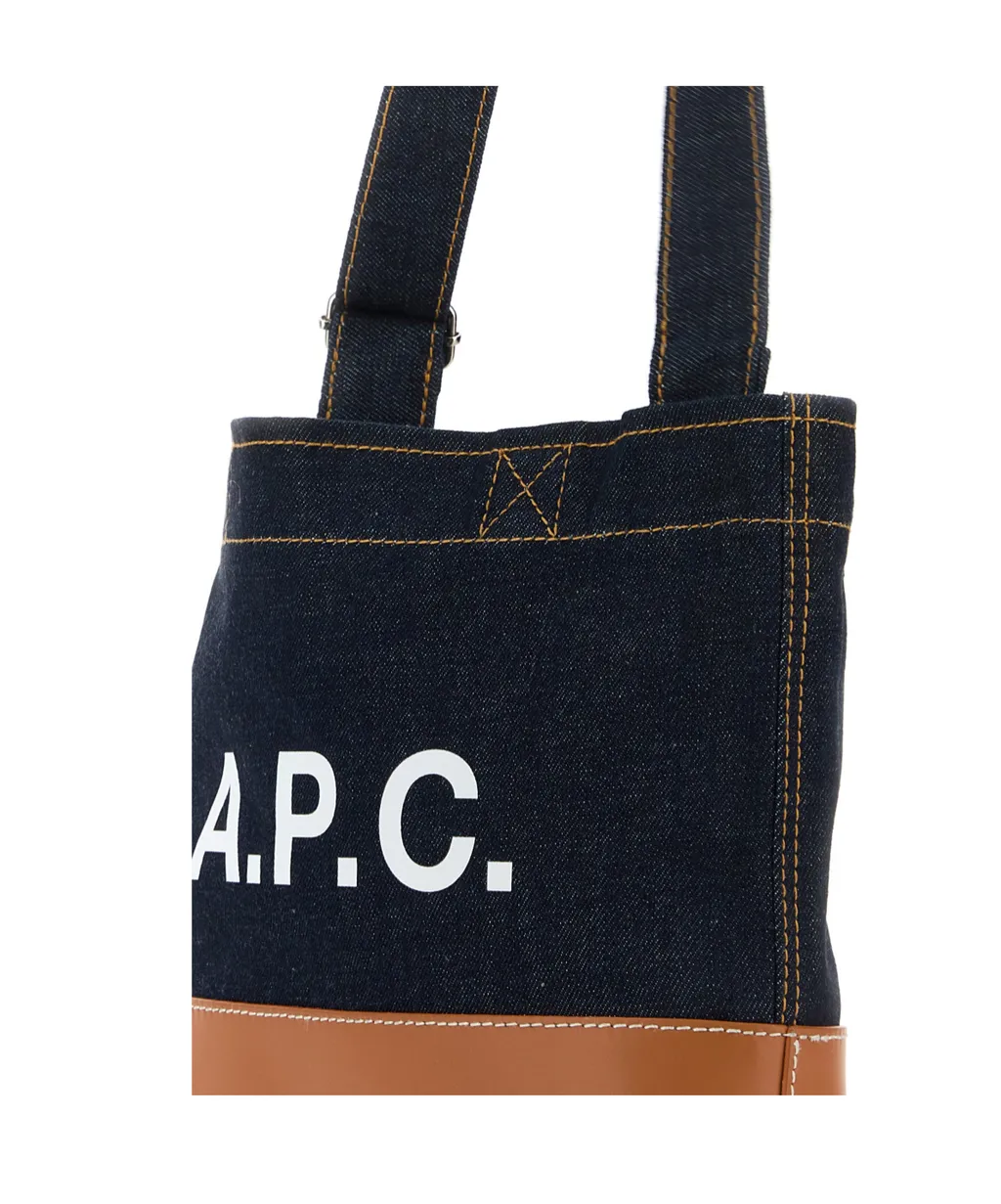 A.P.C. Denim Mini Axel Tote Bag