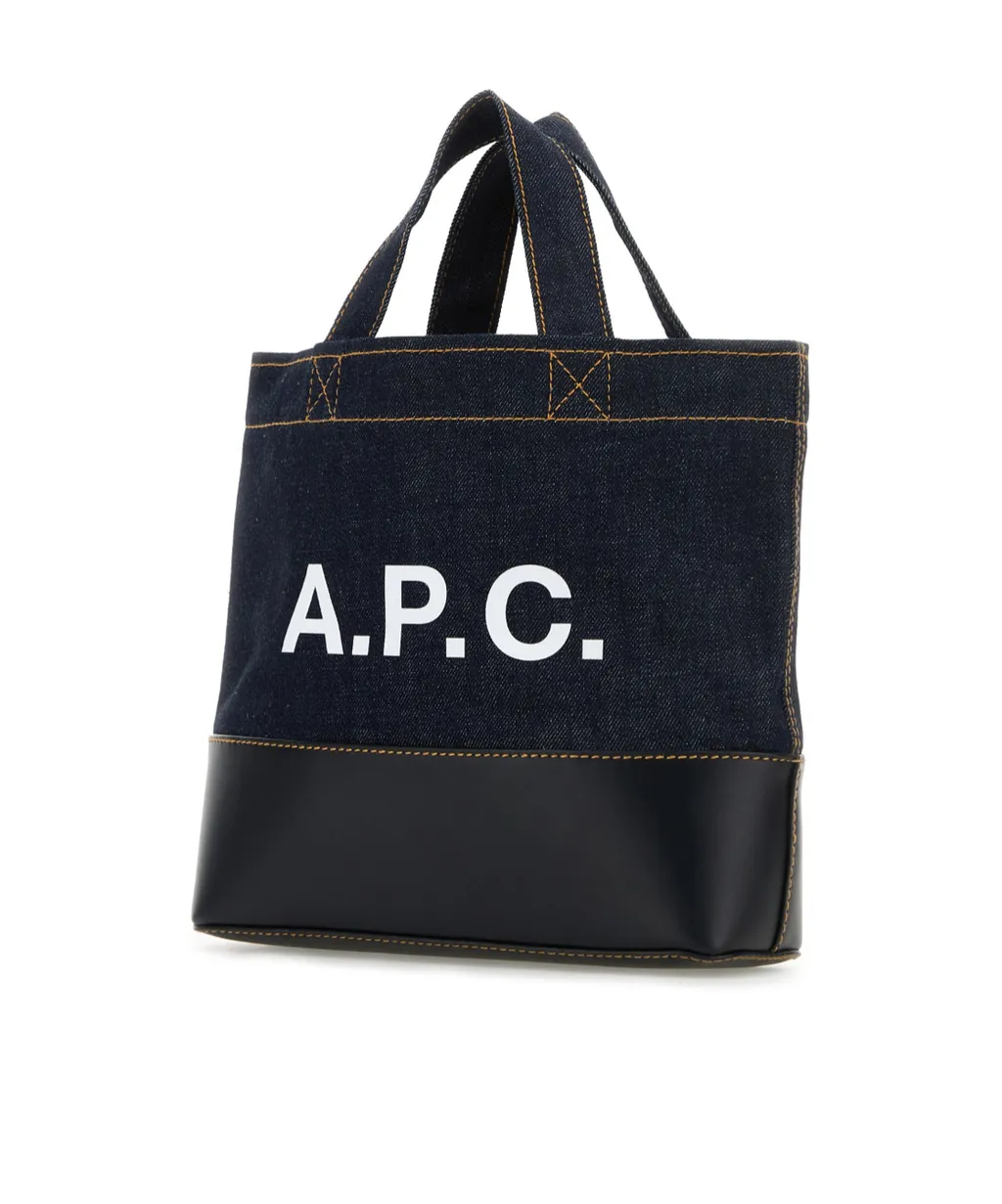 A.P.C. Denim Mini Axel Tote Bag