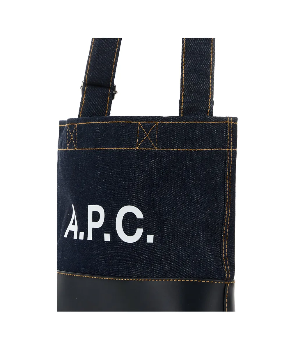 A.P.C. Denim Mini Axel Tote Bag