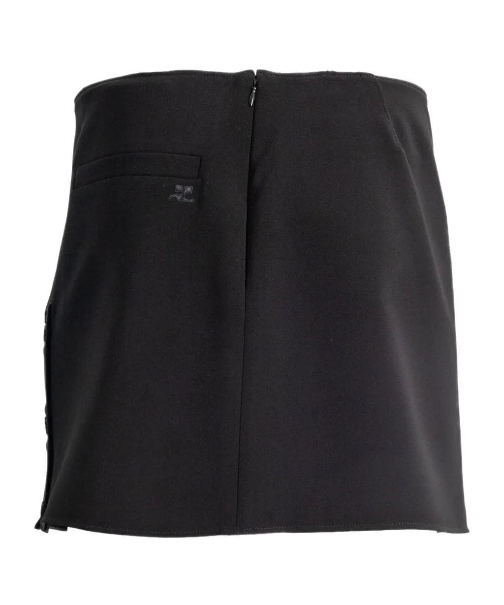 CourrÈGes Logo-Detail Zipped Mini Skirt