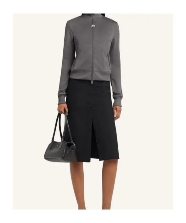 Buttoned Midi Skirt