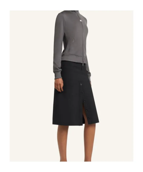 Buttoned Midi Skirt