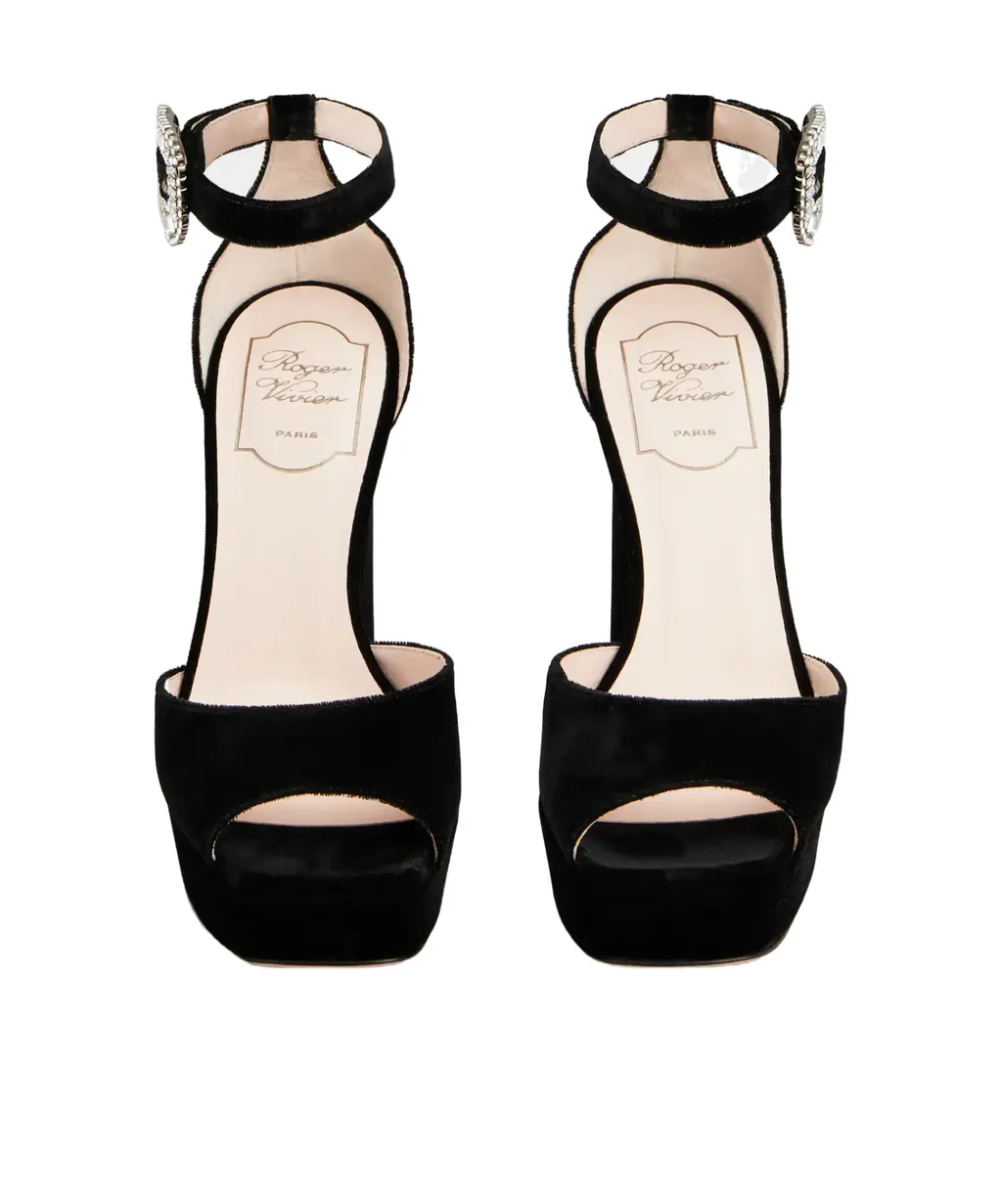 Roger Vivier Velvet Platform Sandals
