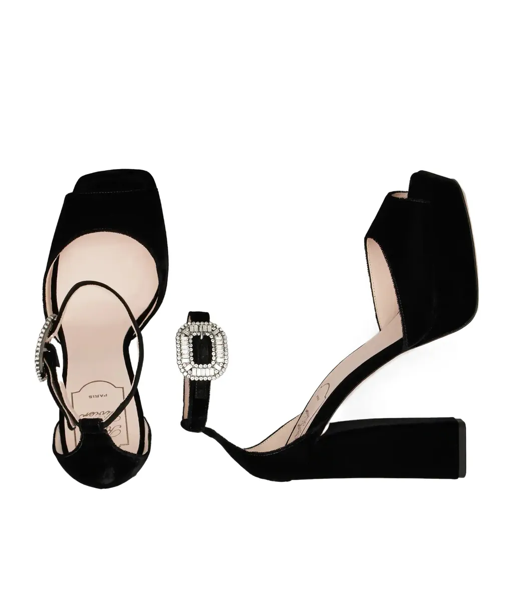 Roger Vivier Velvet Platform Sandals