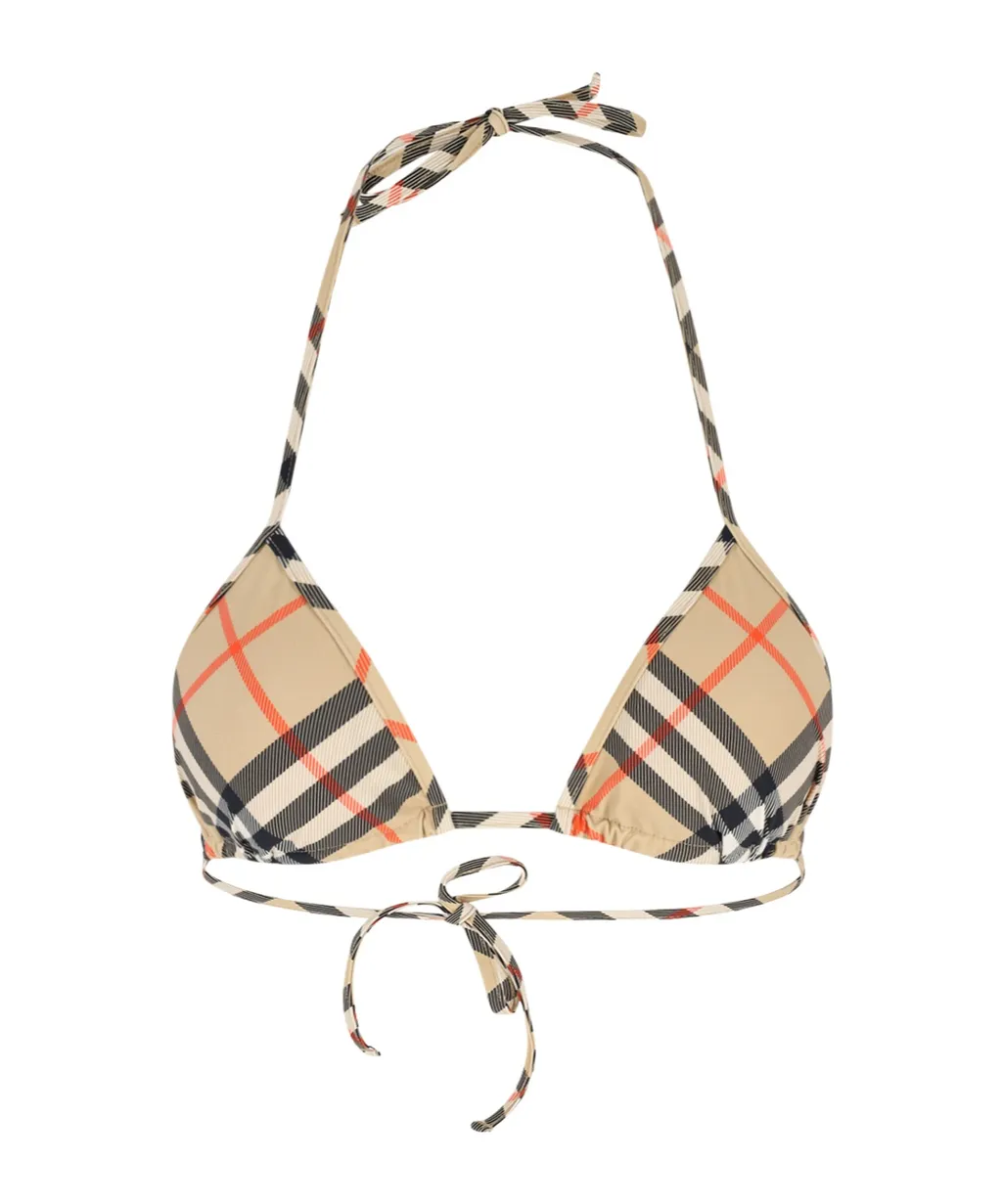 Burberry Checked Halterneck Bikini Top