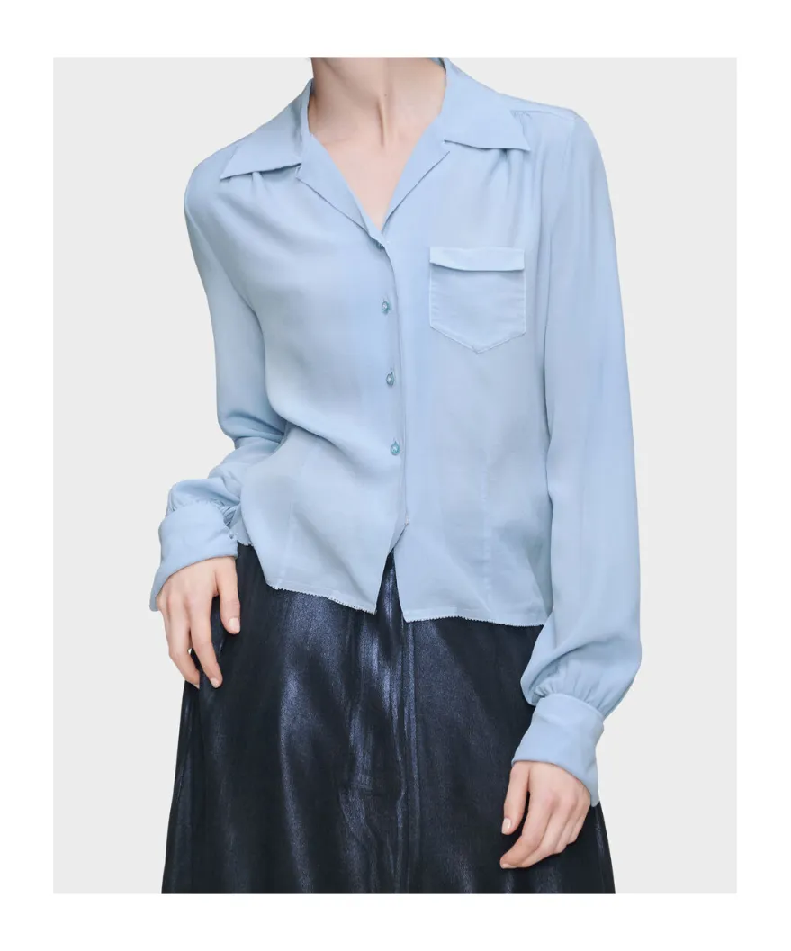 Maison Margiela Long-Sleeved Satin Shirt