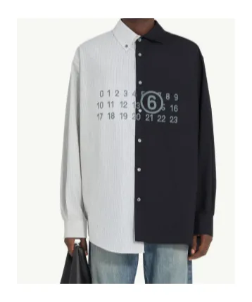 Two-Tone Long-Sleeved Shirt