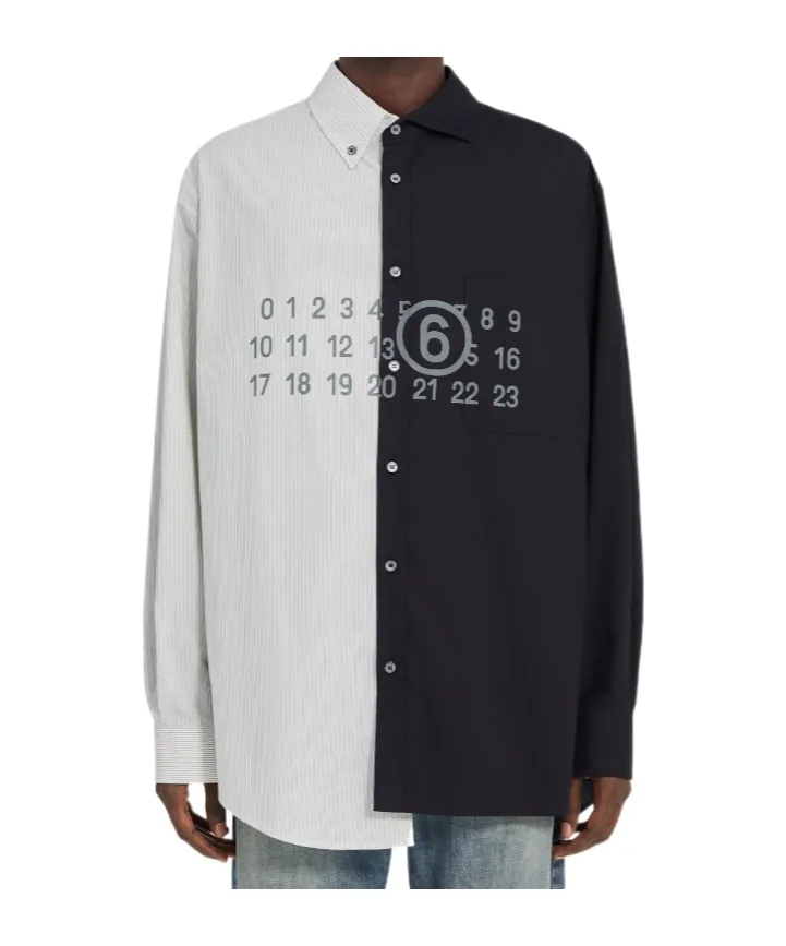 Two-Tone Long-Sleeved Shirt