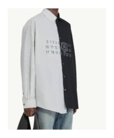 Two-Tone Long-Sleeved Shirt