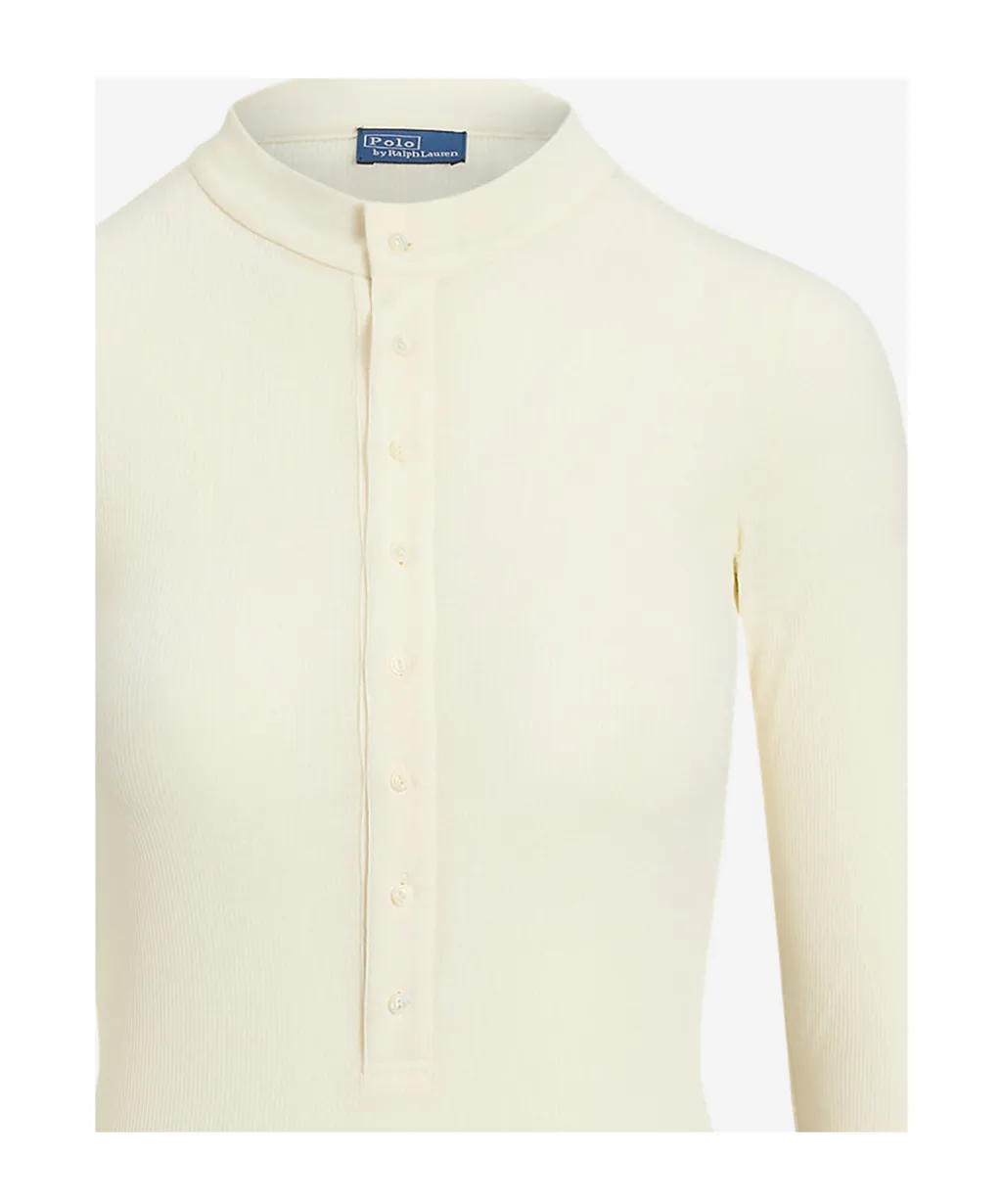 Button-Down Ribbed Top
