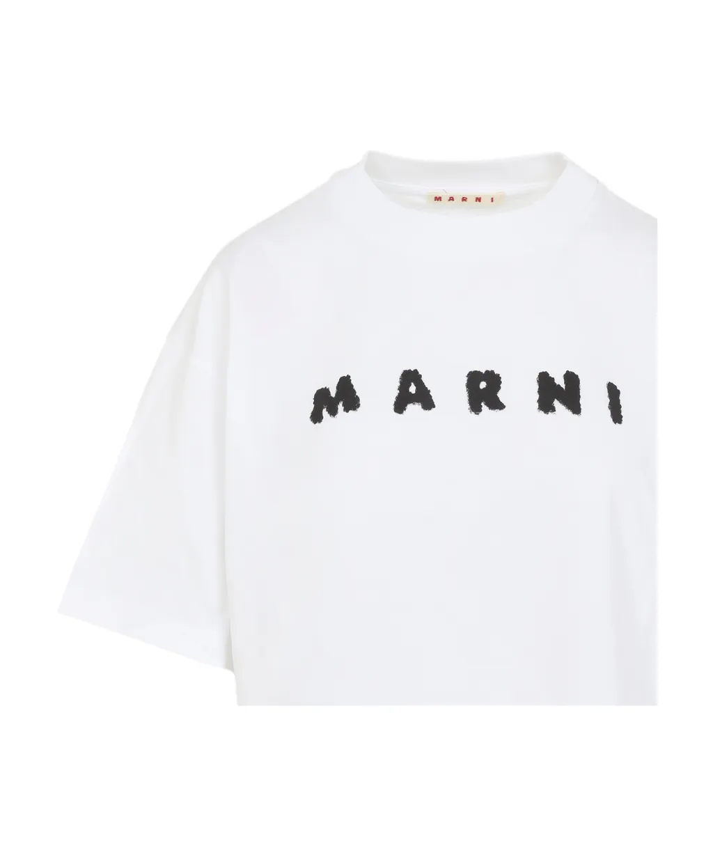 Marni Cropped Logo T-Shirt