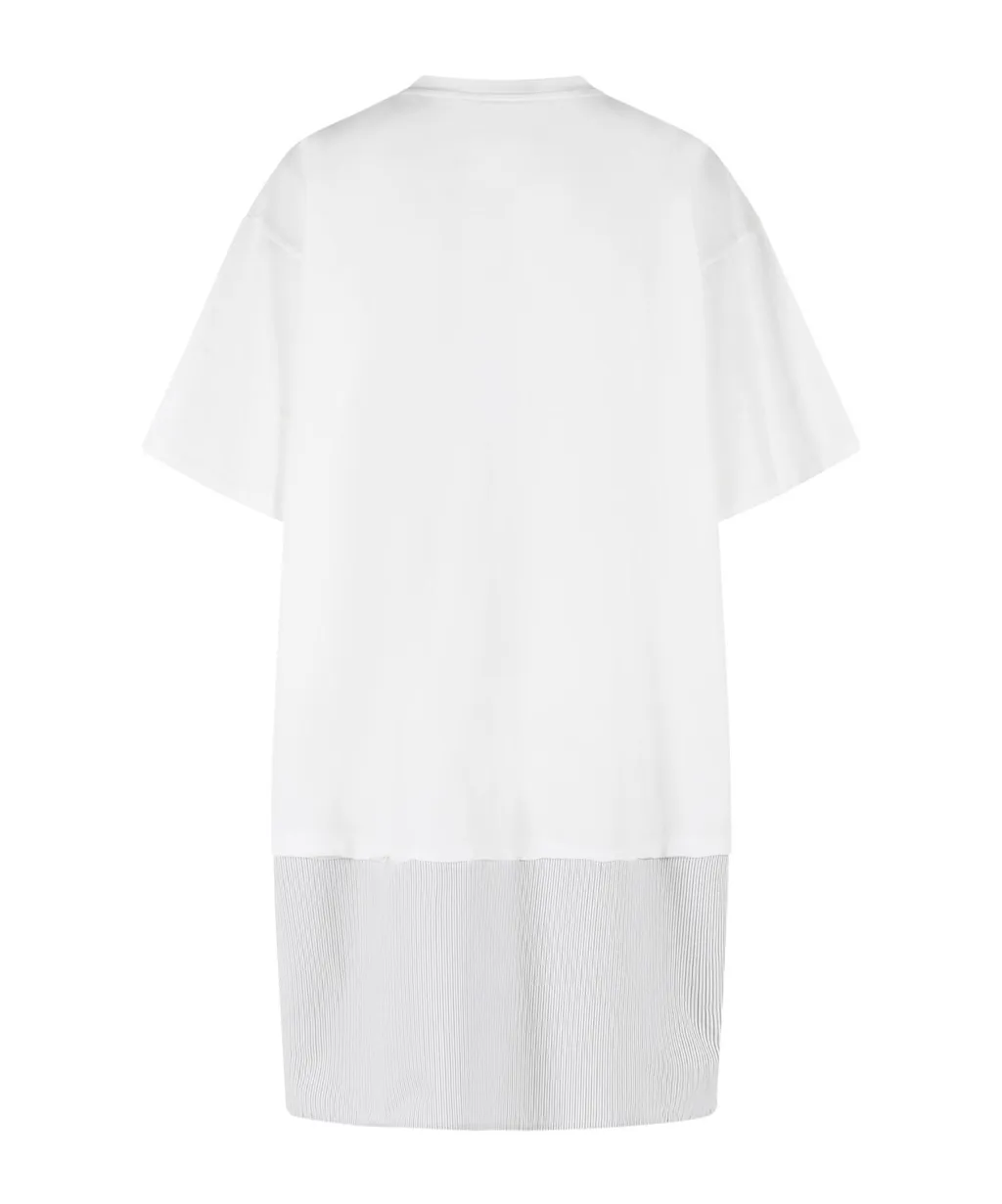 Mm6 Maison Margiela Crewneck Panelled Dress