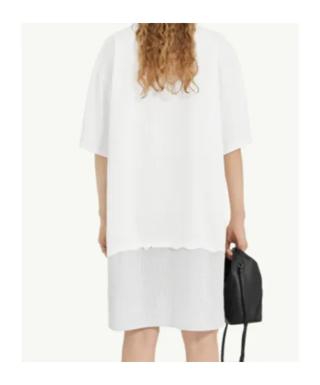 Mm6 Maison Margiela Crewneck Panelled Dress