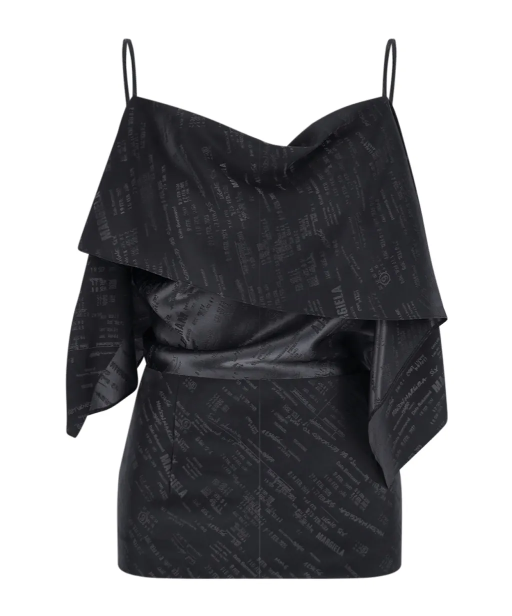 Mm6 Maison Margiela Folded Jacquard Top