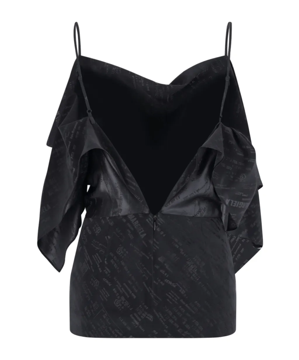 Mm6 Maison Margiela Folded Jacquard Top