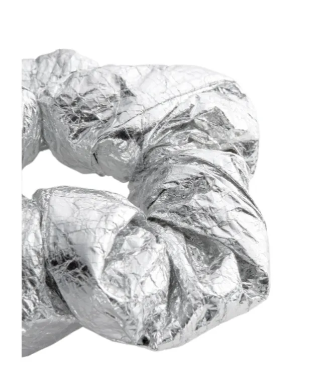Mm6 Maison Margiela Crinkled Metallic Hair Tie