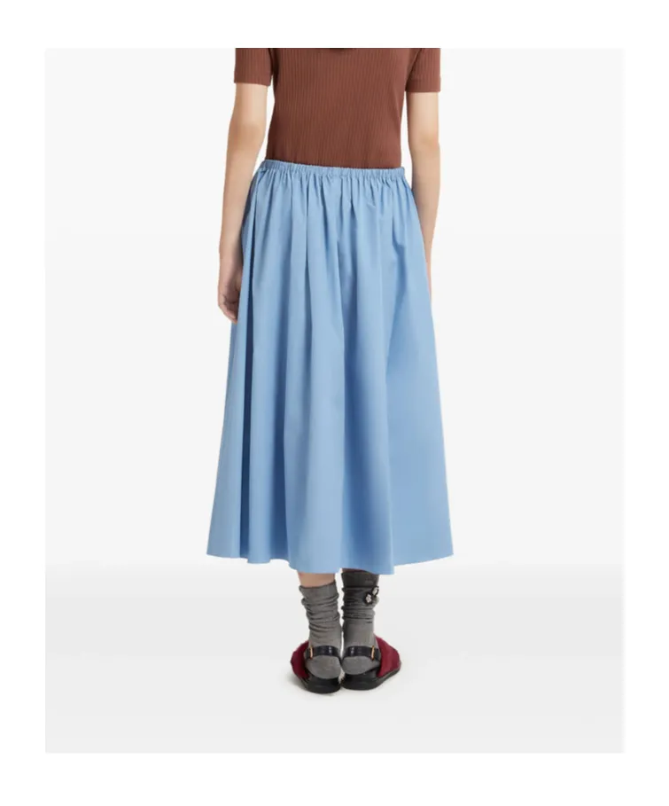 Marni Poplin Drawstring Skirt