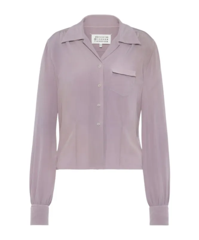 Maison Margiela Long-Sleeved Satin Shirt