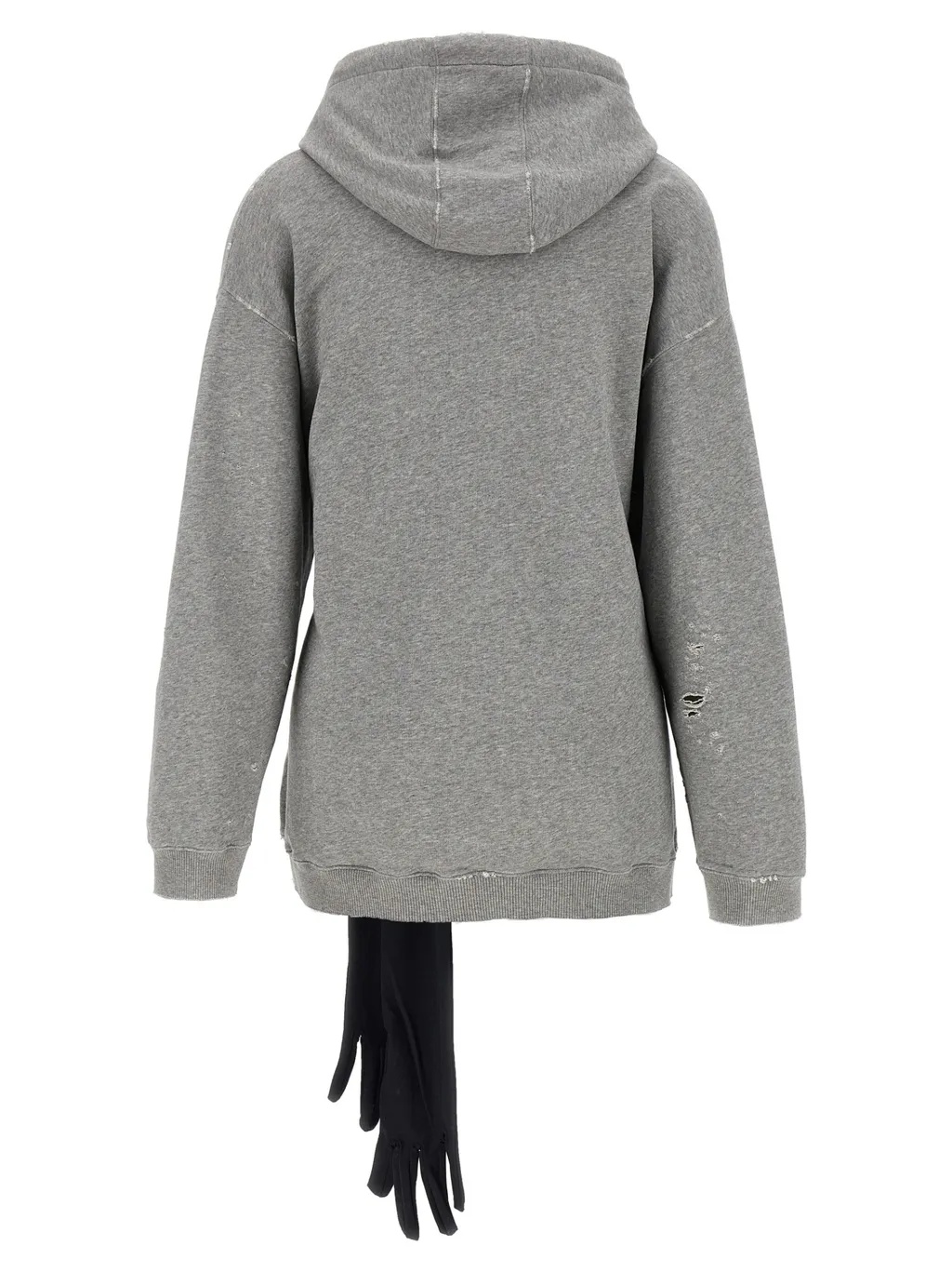 Mm6 Maison Margiela Tie Detailed Hooded Mini Dress