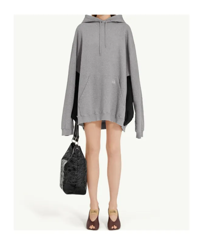 Mm6 Maison Margiela Tie Detailed Hooded Mini Dress