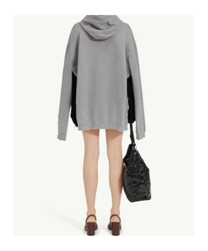 Mm6 Maison Margiela Tie Detailed Hooded Mini Dress