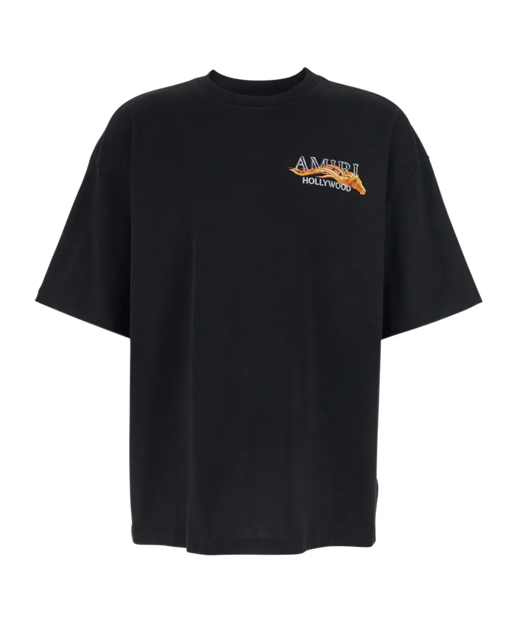 Amiri Logo Printed Crewneck T-Shirt
