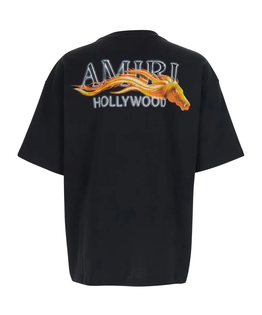 Amiri Logo Printed Crewneck T-Shirt