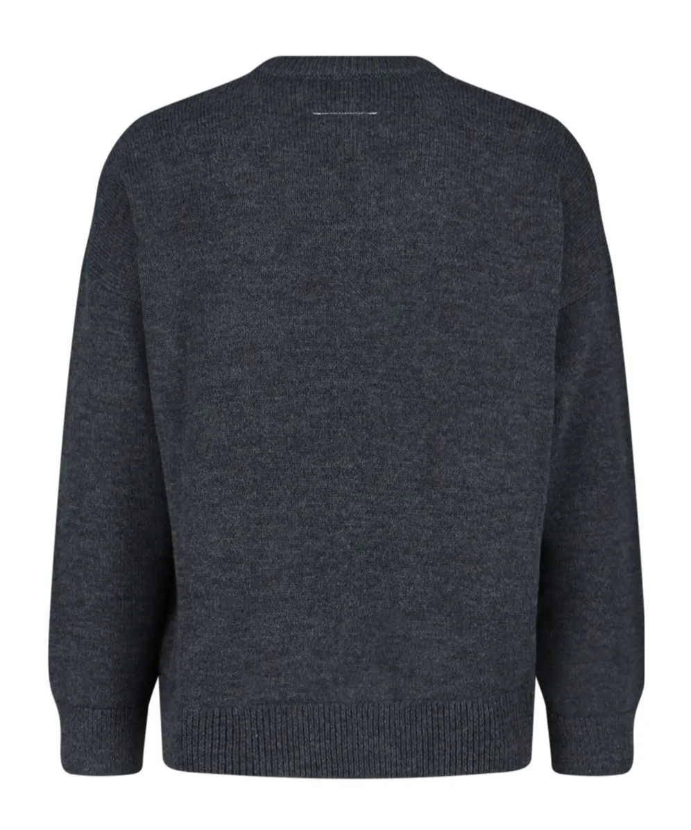 Mm6 Maison Margiela Varsity Knitted Sweater