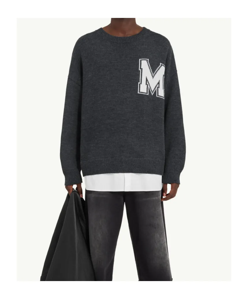Mm6 Maison Margiela Varsity Knitted Sweater
