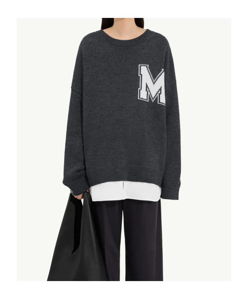 Mm6 Maison Margiela Varsity Knitted Sweater
