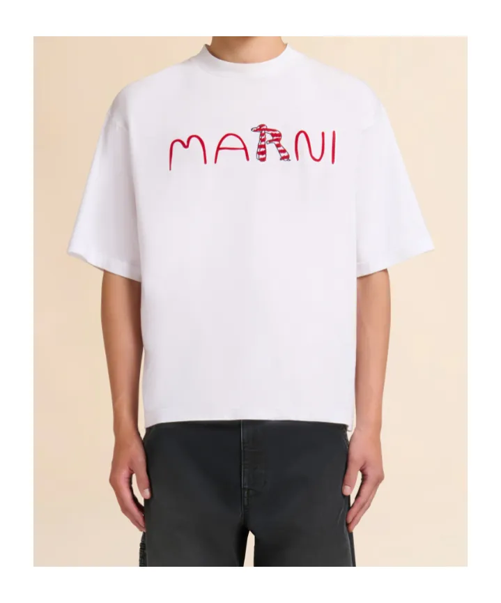 Marni Logo Printed Crewneck T-Shirt