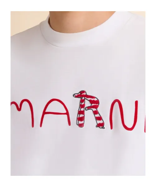 Marni Logo Printed Crewneck T-Shirt