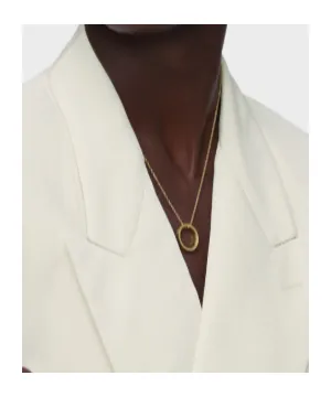 Maison Margiela Logo Ring Pendant Necklace