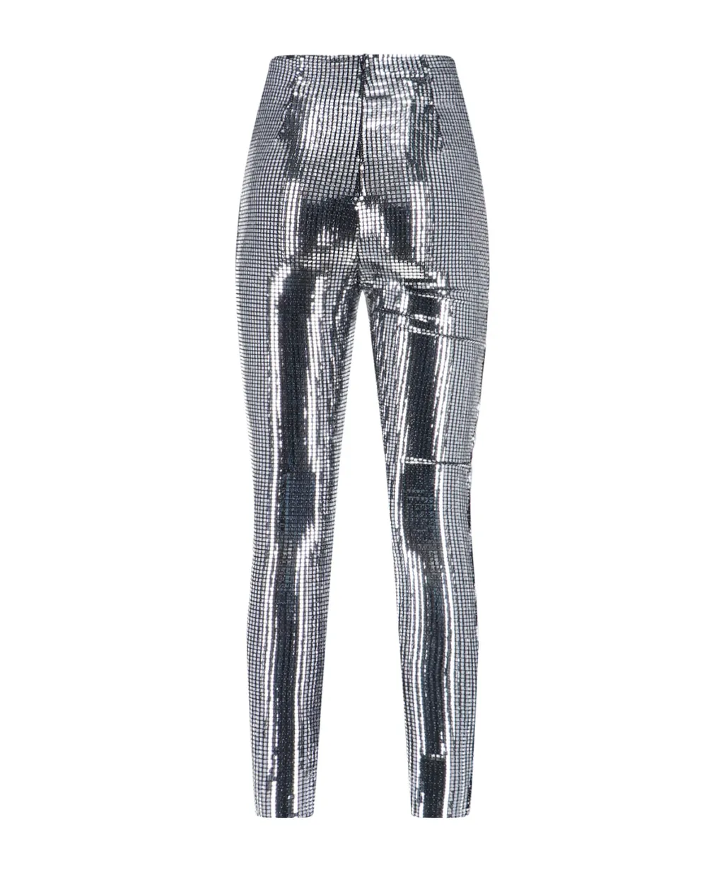 Mm6 Maison Margiela High-Waisted Sequinned Trousers