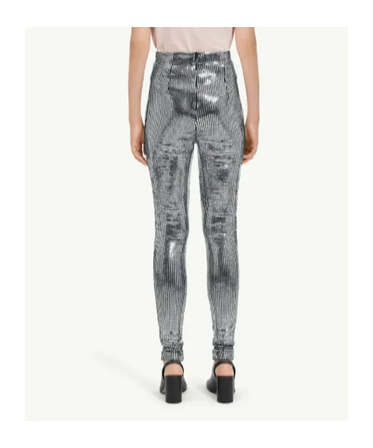 Mm6 Maison Margiela High-Waisted Sequinned Trousers