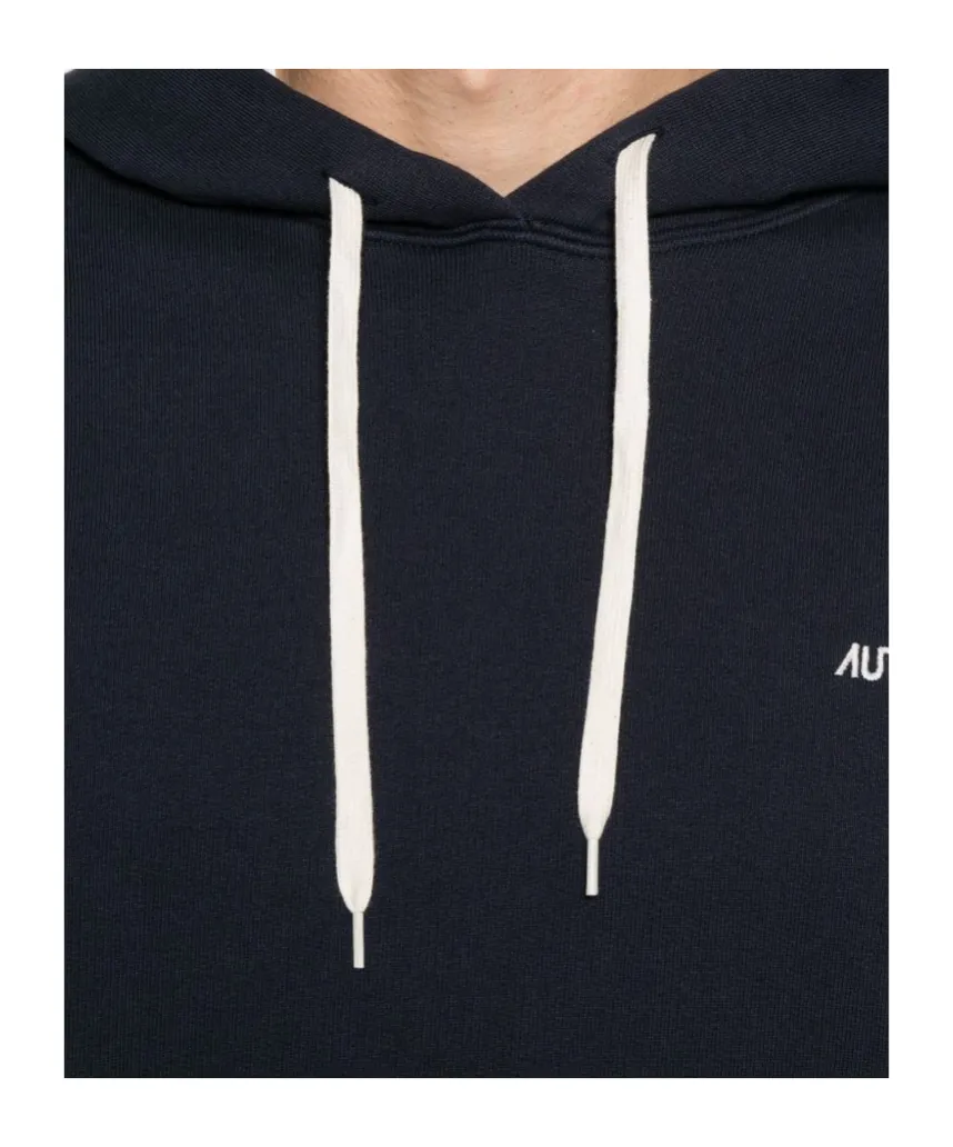 Autry Logo Embroidered Drawstring Hoodie