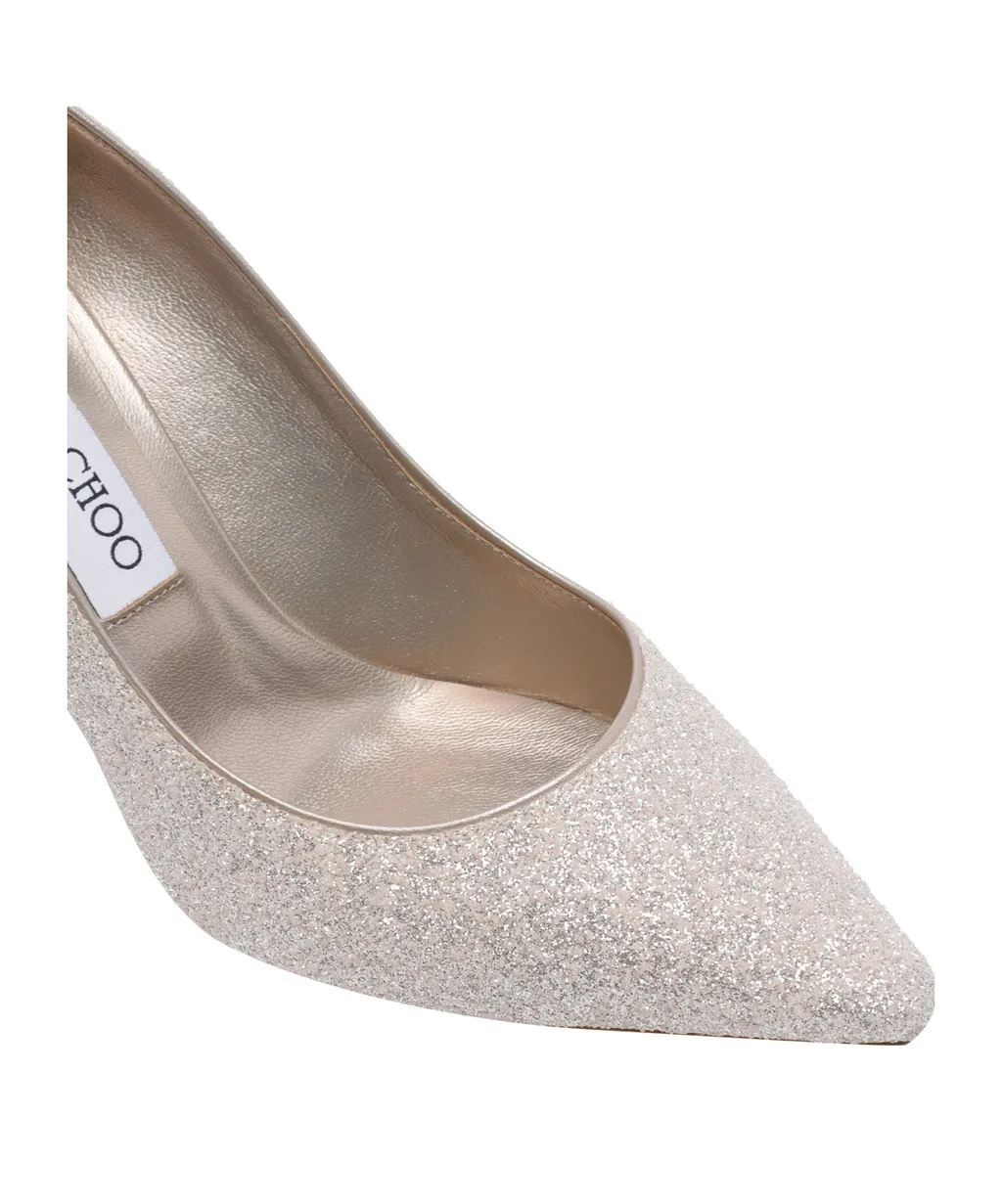 Jimmy Choo Romy 85 Glitter Pointy Toe Pumps